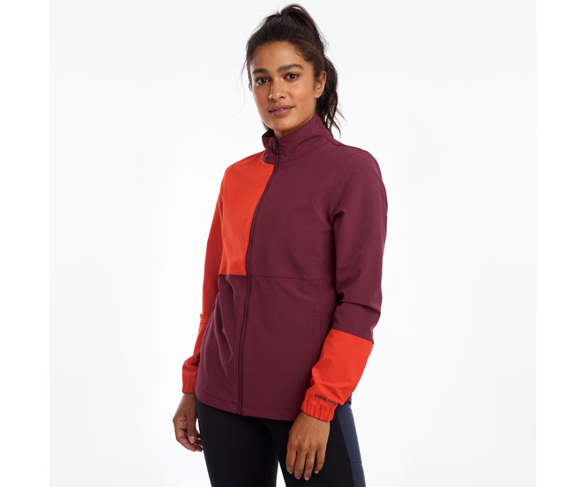 Women\'s Saucony Bluster Jackets Red / Burgundy | Singapore 269OKIR